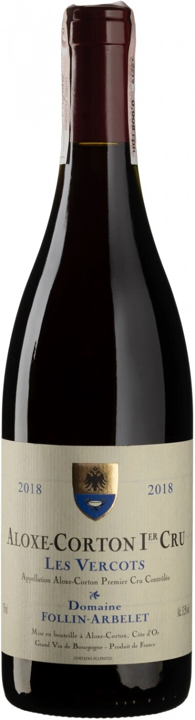 Домен Фоллин-Арбеле Алокс-Кортон Премье Крю "Ле Верко 2018 (Domaine Follin-Arbelet Aloxe-Corton 1er Cru Les Vercots 2018)