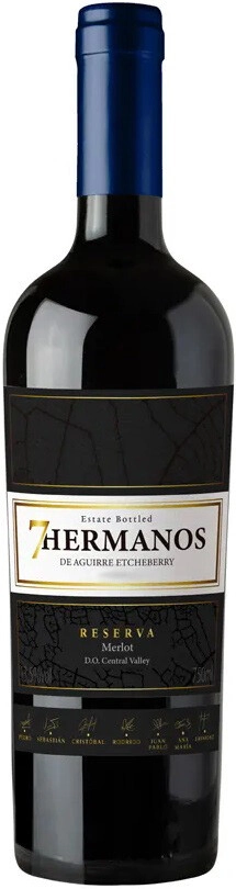 7 Эрманос Мерло Ресерва 2019 (7 Hermanos Merlot Reserva 2019)