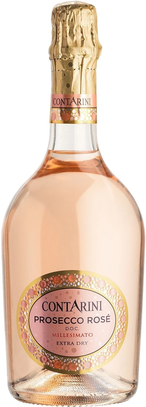 Контарини Просекко Розе Миллезимато Экстра Драй 2019 (Contarini Prosecco Rose Millesimato Extra Dry 2019)