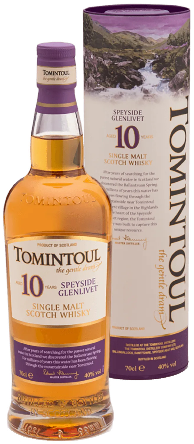 Томинтул Спейсайд Гленливет 10 лет в п/у (Tomintoul Speyside Glenlivet 10 Years Old in g/b)