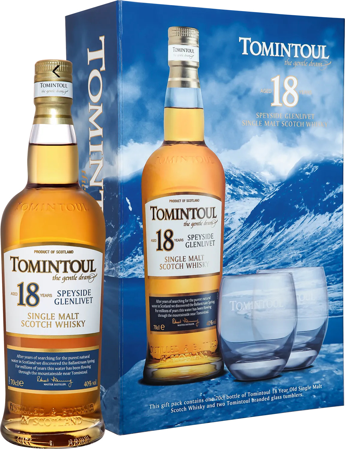 Томинтул Спейсайд Гленливет 18 лет в п/у (Tomintoul Speyside Glenlivet 18 Years Old in g/b)
