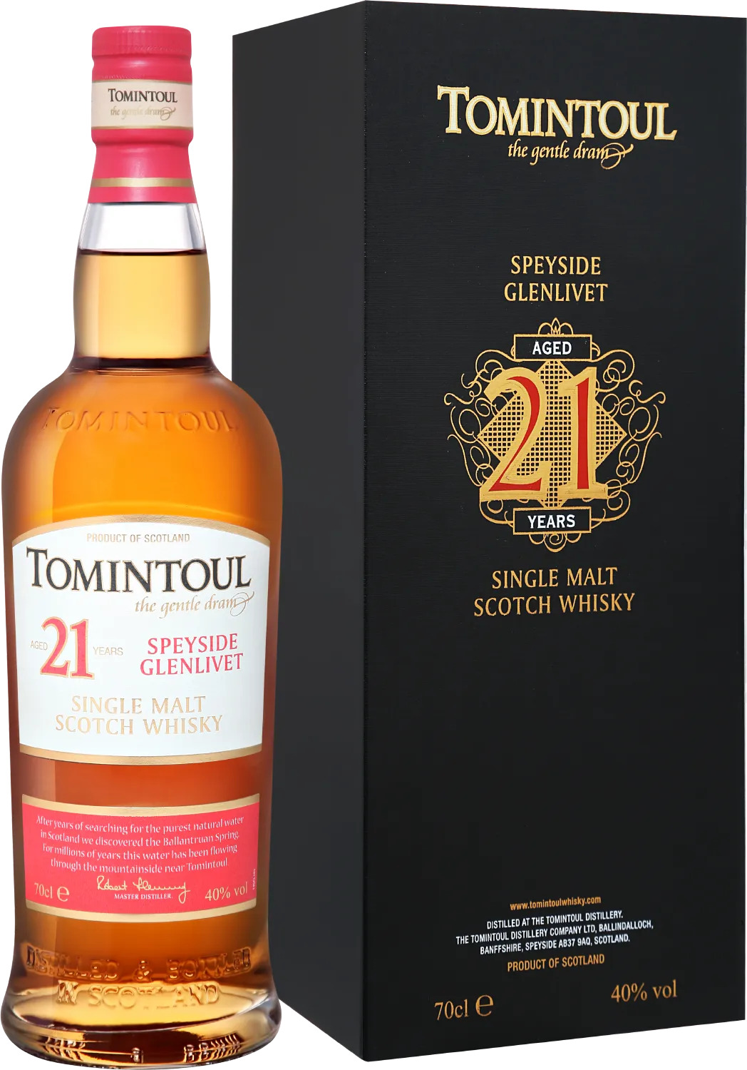 Томинтул Спейсайд Гленливет 21 год в п/у (Tomintoul Speyside Glenlivet 21 Years Old in g/b)