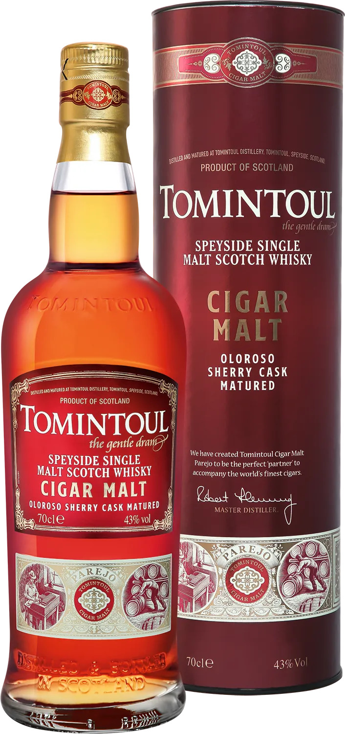 Томинтул Спейсайд Олоросо Шерри Каск Матуред в п/у (Tomintoul Speyside Cigar Malt Oloroso Sherry Cask Matured in g/b)