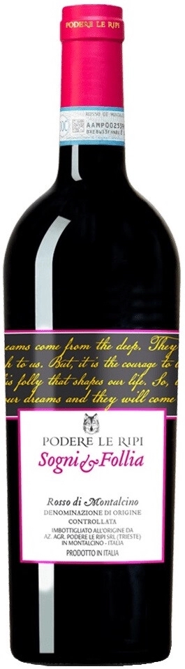 Подере ле Рипи Соньи э Фоллья Россо ди Монтальчино 2019 (Podere le Ripi Sogni e Follia Rosso di Montalcino 2019) Подере ле Рипи Соньи э Фоллья Россо ди Монтальчино 2019 (Podere le Ripi Sogni e Follia Rosso di Montalcino 2019)