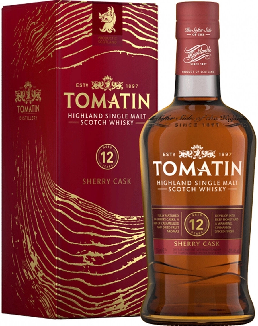 Томатин 12 лет Шерри Каск в п/у (Tomatin 12 Year Old Sherry Cask in g/b) Томатин 12 лет Шерри Каск в п/у (Tomatin 12 Year Old Sherry Cask in g/b)