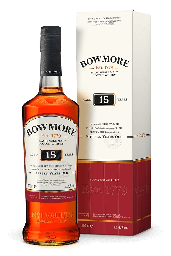 Бомо 15 лет Шерри Каск в п/у (Bowmore 15 years old Sherry in g/b) Бомо 15 лет Шерри Каск в п/у (Bowmore 15 years old Sherry in g/b)