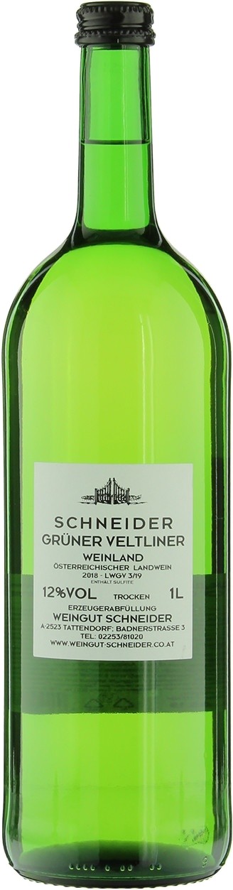 Шнайдер Шнайдер Грюнер Вельтлинер 2021 1л (Schneider Schneider Gruner Veltliner 2021 1l) Шнайдер Шнайдер Грюнер Вельтлинер 2022 1л (Schneider Schneider Gruner Veltliner 2022 1L)
