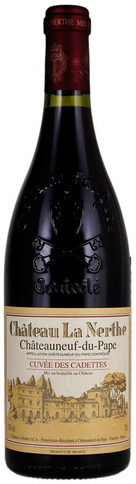 Шато ля Нерт Шатонеф дю Пап Кюве де Кадет 2016 (Chateau la Nerthe Chateauneuf-du-Pape Cuvee des Cadette 2016) Шато ля Нерт Шатонеф дю Пап Кюве де Кадет 2013 (Chateau la Nerthe Chateauneuf-du-Pape Cuvee des Cadette 2013)