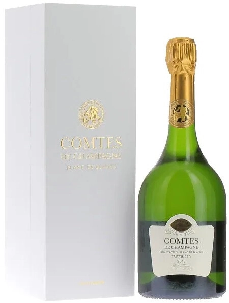 Тэтэнжэ Комт де Шампань Гран Крю Блан де Блан в п/у (Taittinger Comtes de Champagne Grands Crus Blanc de Blancs in g/b)