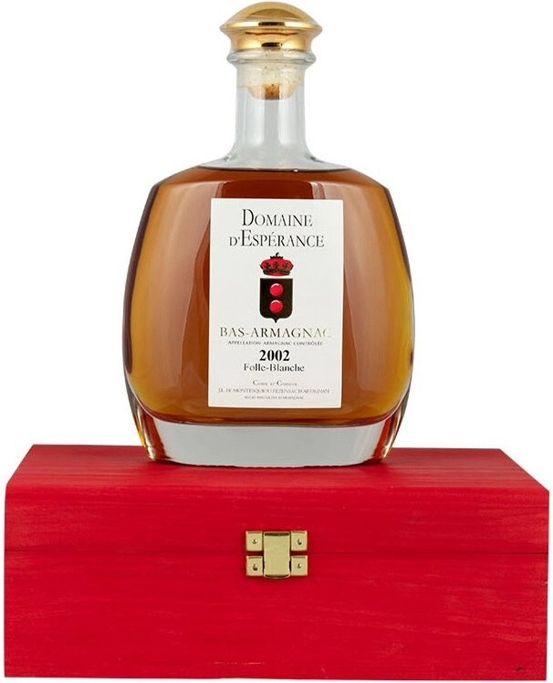 Домен д'Эсперанс Ба-Арманьяк Фоль Бланш 2002 в п/у (Domaine d'Esperance Bas-Armagnac AOC Folle Blanche 2002 in g/b) Домен д'Эсперанс Ба-Арманьяк Фоль Бланш 2002 в п/у (Domaine d'Esperance Bas-Armagnac AOC Folle Blanche 2002 in g/b)