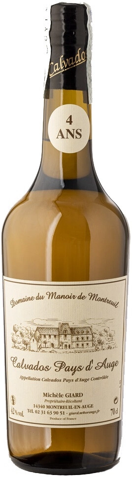 Домен дю Мануар де Монтрей Кальвадос Пэй д'Ож 4 года (Domaine du Manoir de Montreuil Calvados Pays d'Auge 4 Ans) Домен дю Мануар де Монтрей Кальвадос Пэй д'Ож 4 года (Domaine du Manoir de Montreuil Calvados Pays d'Auge 4 Ans)