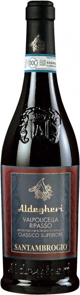 Кантине Альдегери Вальполичелла Рипассо Сантамброджио 2019 (Cantine Aldegheri Valpolicella Ripasso Santambrogio Classico Superiore 2019)