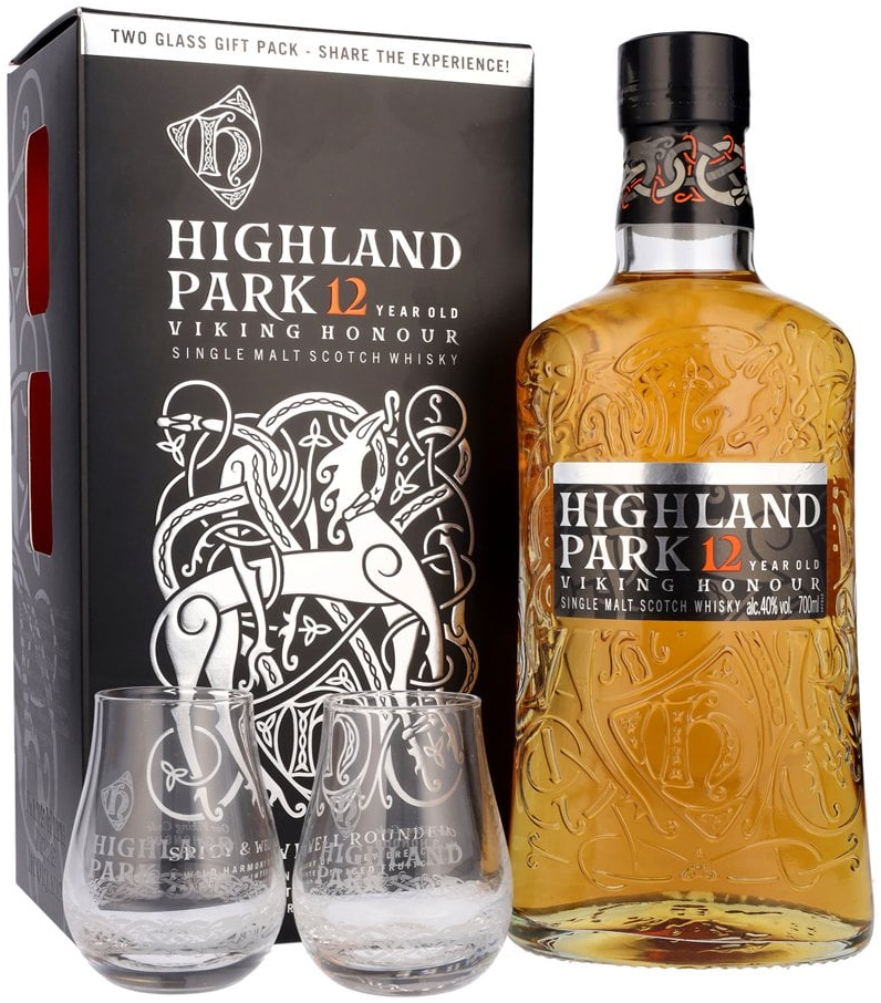 Хайлэнд Парк 12 лет Викинг Онор в п/у + 2 стакана (Highland Park 12 Years Viking Honour in g/b +2 Glasses) Хайлэнд Парк 12 лет Викинг Онор в п/у + 2 стакана (Highland Park 12 Years Viking Honour in g/b +2 Glasses)