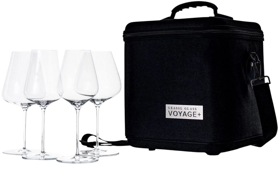 Грассл Гласс Вояж+ Дорожная Сумка с 4-мя Бокалами (Grassl Glass Voyage+ Travel Сase for 4 Glasses)