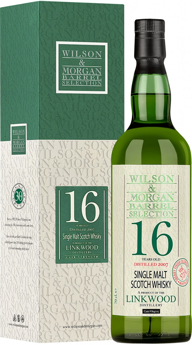 Вилсон энд Морган Баррель Селекшн Линквуд Шерри Финиш Олоросо (Wilson & Morgan Barrel Selection Linkwood Sherry Finish Oloroso in g/b)